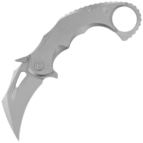 Nóż składany KB Kubey Wrath Karambit Gray Titanium, Bead Blasted M390 by MUZI Design (KB271A)-1 64256 