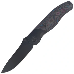 Nóż składany KB Kubey Velvet Snake Black DLC Titanium / Damtanium Camo Carbon, Black DLC M390 by Bastard Knives (KB266D)