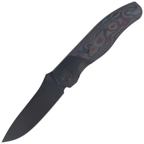 Nóż składany KB Kubey Velvet Snake Black DLC Titanium / Damtanium Camo Carbon, Black DLC M390 by Bastard Knives (KB266D)-1 64276 