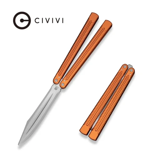 Nóż treningowy motylek Civivi Dracolisk Orange Aluminium, Satin 9Cr18MoV (C25028-2)-1 64277 