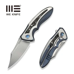 Nóż składany WeKnife Varg Blue-Gray Titanium / Aluminum Foil Carbon Fiber, Hand Rubbed Satin MagnaCut (WE25074-4)