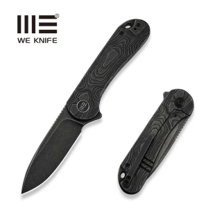 Nóż składany WeKnife Elementum Flipper Black Titanium, Black Stonewashed MagnaCut (WE18062X-1)