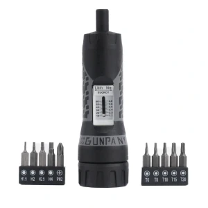 GunPany - Śrubokręt z kluczem dynamometrycznym Torque Screwdriver - 10 bitów - SCTK-04