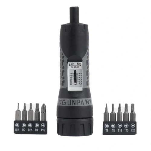 GunPany - Śrubokręt z kluczem dynamometrycznym Torque Screwdriver - 10 bitów - SCTK-04-1 64366 