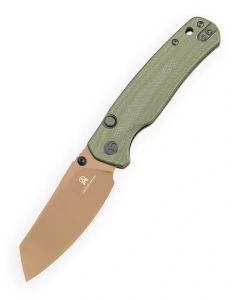 Nóż składany Bestechman Cicada's Wing-TL OD Green G10, Gold PVD 10Cr15CoMoV (BMK24H)