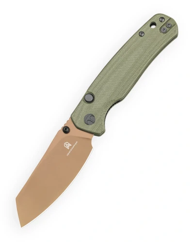 Nóż składany Bestechman Cicada's Wing-TL OD Green G10, Gold PVD 10Cr15CoMoV (BMK24H)-1 64415 