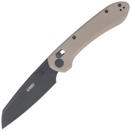 Nóż składany Kubey Bonza Tan G10, Blackwashed 14C28N by Happy As Larry (KU446F)-1 64497 
