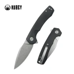 Nóż składany Kubey Calyce Black G10, Beadblasted 14C28N (KU901T)