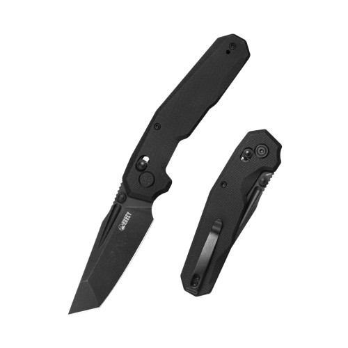 Nóż składany Kubey Carve Black G10, Black Stonewashed 14C28N (KU237E)-1 64504 