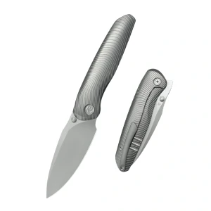 Nóż składany Kubey KB Knives Pioneer Gray Titanium, Beadblasted 20CV by Evgeniy Bulychev (KB379A)