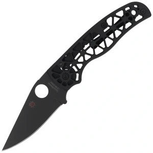 Nóż składany Spyderco Edgerati Black Aluminium, Black DLC CPM S30V by Sal Glesser (C266BKALBKP)