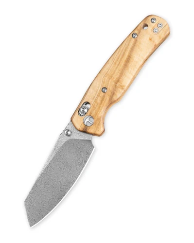 Nóż składany Bestechman Cicada's Wing Olive Wood, Damascus (BMK06-W-2)-1 64566 