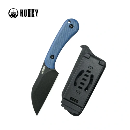 Nóż Kubey Rock Hopper Blue Micarta, Blackwashed 14C28N by Scott Halpern (KU412D)-1 64573 