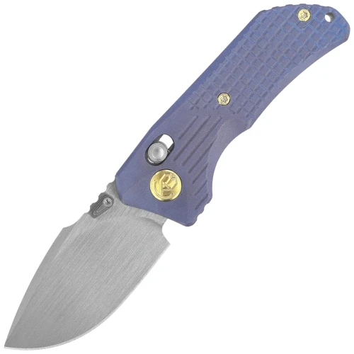 Nóż składany Kubey KB Knives Jarpen Frag Pattern Blue Titanium, Hand Rubbed Satin CPM S90V by Kot Knives (KB415E)-1 64580 