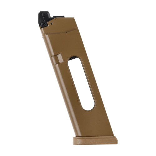 Magazynek do repliki pistoletu ASG Glock 19X MOS 6 mm coyote 18-nabojowy- 64624 