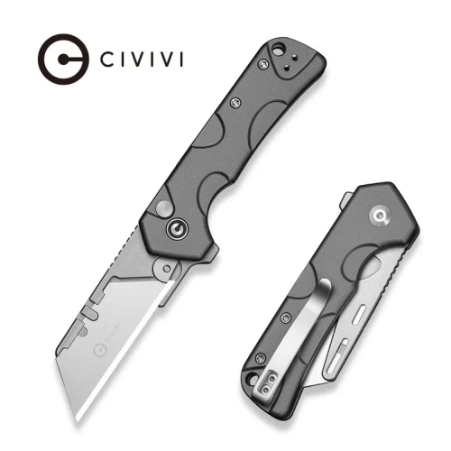 Nóż składany Civivi Pulsara Utility Gray Aluminum, Stonewashed 6Cr13 (C24041F-4)-1 64649 