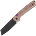 Nóż składany Kizer Madrac Brown Norplex UltreX Micarta, Black PVD 14C28N by Matteo Pignatelli (V3693BSA1)-1 64664 
