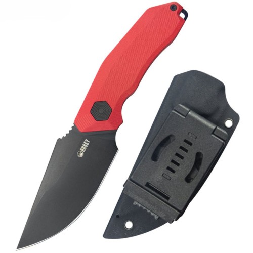 Nóż Kubey Basilisk Fixed Red G10, Blackwashed 14C28N by Damned Designs (KU381B)-1 64666 