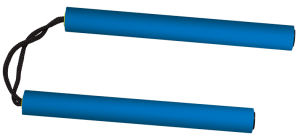 Nunchaku treningowe Martinez Albinox Training Nunchacks Blue Foam (39806)