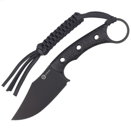 Nóż Civivi Midwatch Black Burlap Micarta, Black Stonewashed N690 (C20059B-1)-1 64733 