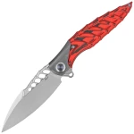 Nóż składany Rike Knife RK-Thor7-BR Titanium / Red-Black G10, Satin 154CM