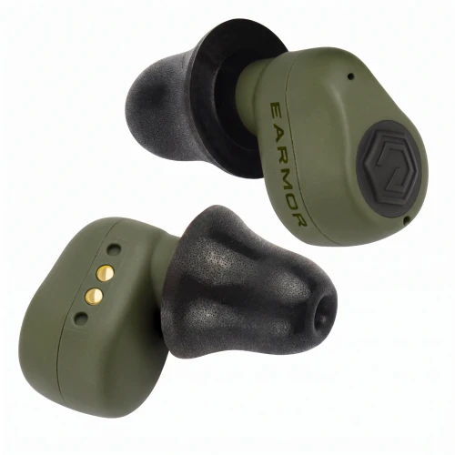 Earmor - Aktywne ochronniki słuchu M23T - NRR 25 dB - Bluetooth 6.0 - Foliage Green - M23T-AI-FG-1 64778 