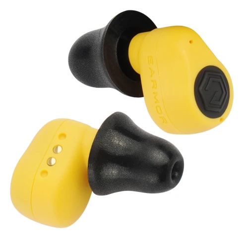 Earmor - Aktywne ochronniki słuchu M23T - NRR 25 dB - Bluetooth 6.0 - Żółty - M23T-AI-YE-1 64779 