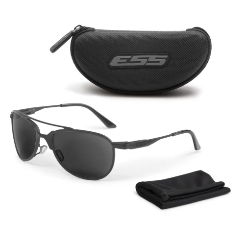 ESS - Okulary balistyczne InVINCEible Aviator - Czarny - Smoke Gray - EE4062-01-1 64821 