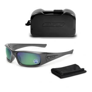 ESS - Okulary balistyczne 5B Polarized - Matte Carbon - Mirrored Green - EE9006-24
