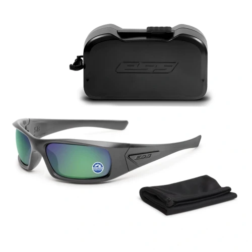 ESS - Okulary balistyczne 5B Polarized - Matte Carbon - Mirrored Green - EE9006-24-1 64826 