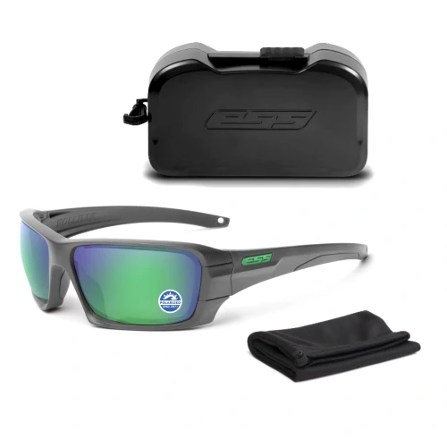 ESS - Okulary balistyczne Rollbar Polarized - Matte Carbon - Mirrored Green - EE9018-19-1 64828 