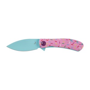 Nóż Składany Trollsky Knives Mandu EVO Liner Lock Blue 14C28N Pink G10