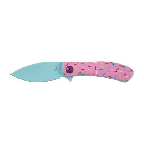 Nóż Składany Trollsky Knives Mandu EVO Liner Lock Blue 14C28N Pink G10- 64866 