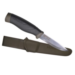 Nóż Mora Companion MG finka turystyczny harcerski oliwka stal nierdzewna ETUI. Szwedzka stal