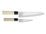 Nóż Zestaw 2 noży Satake Megumi Classic Santoku / Classic Nakiri kuchenny mies ryb warzyw