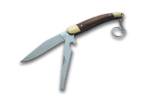 Nóż wędkarski scyzoryk 2 ostrza składany N762