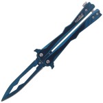 NÓŻ MOTYLEK RAINBLUE TITANIUM BALISONG 91MM (02133)