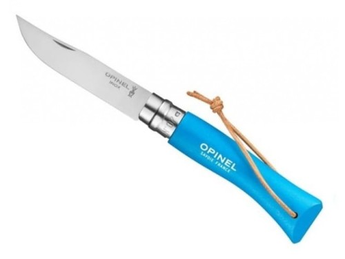 Noz_Opinel_Colorama_07_inox_grab_niebieski_z_rzemieniem_lentus_militaria_1.jpg