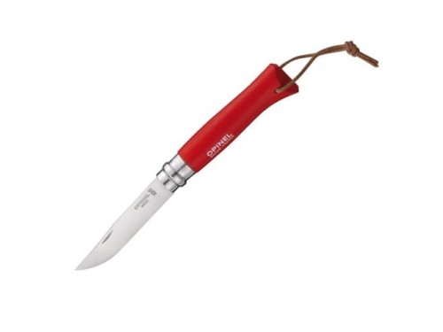 Noz_Opinel_Colorama_08_inox_grab_czerwony_z_rzemieniem_lentus_militaria_1.jpg