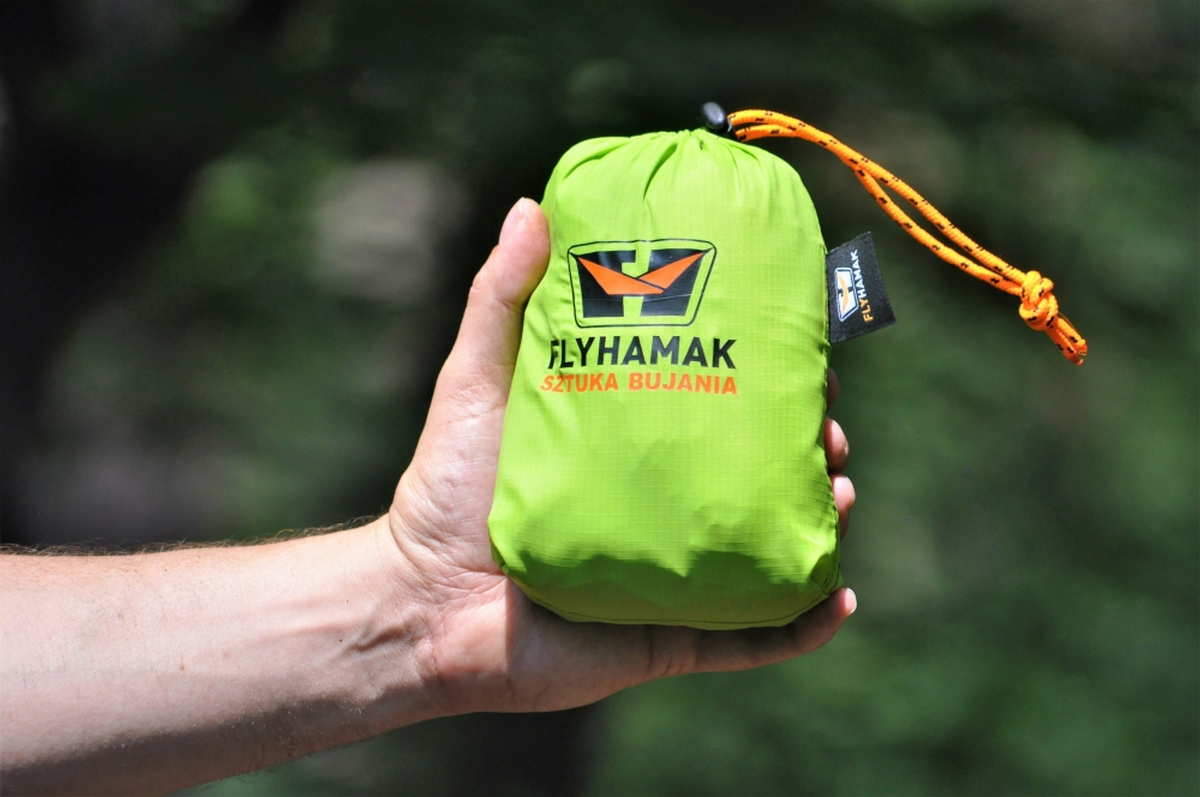 Hamak_Flyhamak_Green_fluorescencyjny_rip_stop_lekki_sztuka_bujania_lentus_militaria