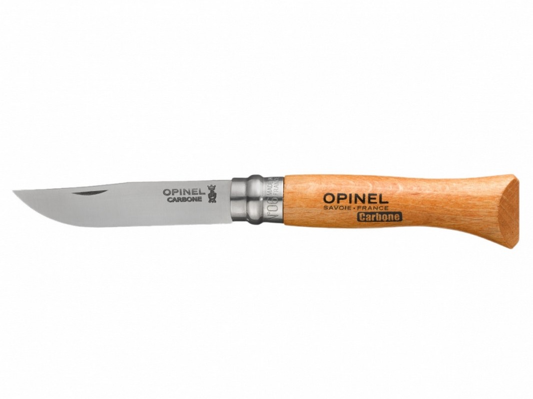 Noz-Opinel-6-carbon-buk-stal-weglowa-skladany-EDC-lentus-militaria