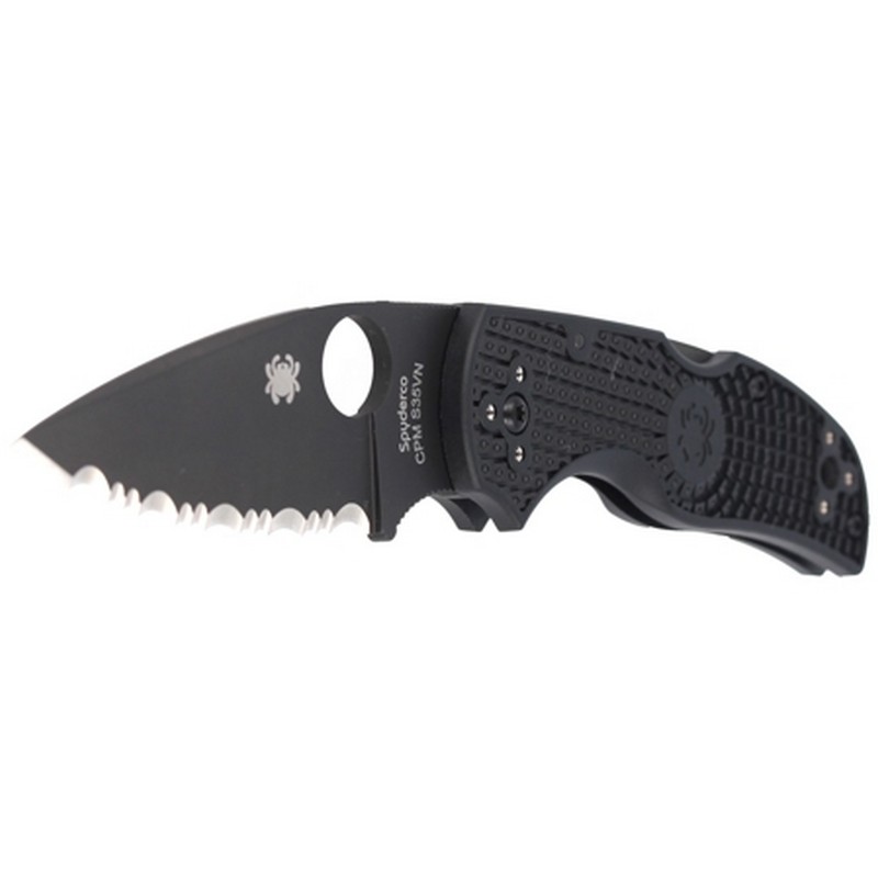 Noz-Spyderco-Native-5-Lightweight-Black-Blade-EDC-Wojskowy