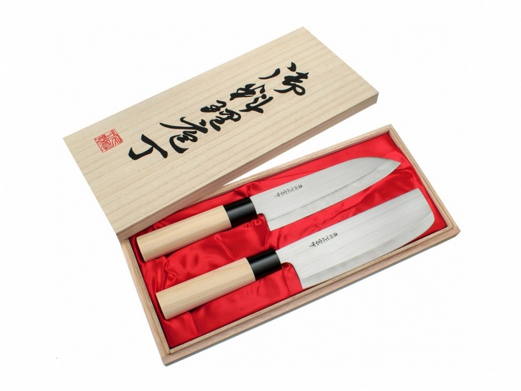 Noz-Zestaw-2-nozy-Satake-Megumi-Classic-Santoku -Classic-Nakiri-do-mies-ryb-warzyw-lentus-militaria