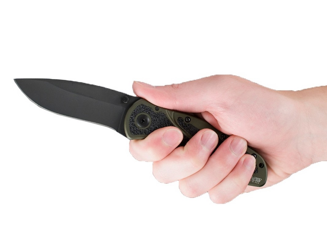 Noz-skladany-Kershaw-Blur-1670OLBLK-szwecka-stal-anodowane-aluminium-klips-EDC-lentus-militaria