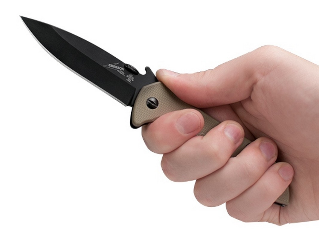 Noz-skladany-Kershaw-Emerson-6054BRNBLK-pustynny-coyote-turystyka-survival-klips-EDC-lentus-militaria