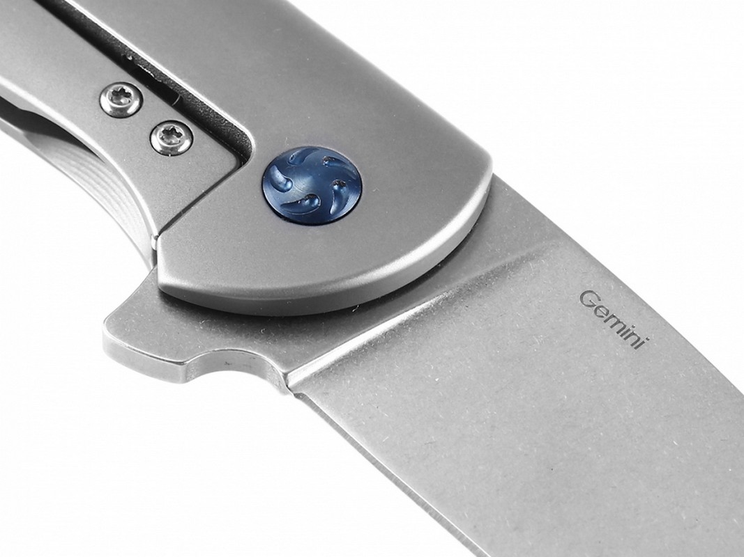 Noz_Kizer_Gemini_Ki3471_szary_Drop_Point_flipper_tytan_EDC_skladany