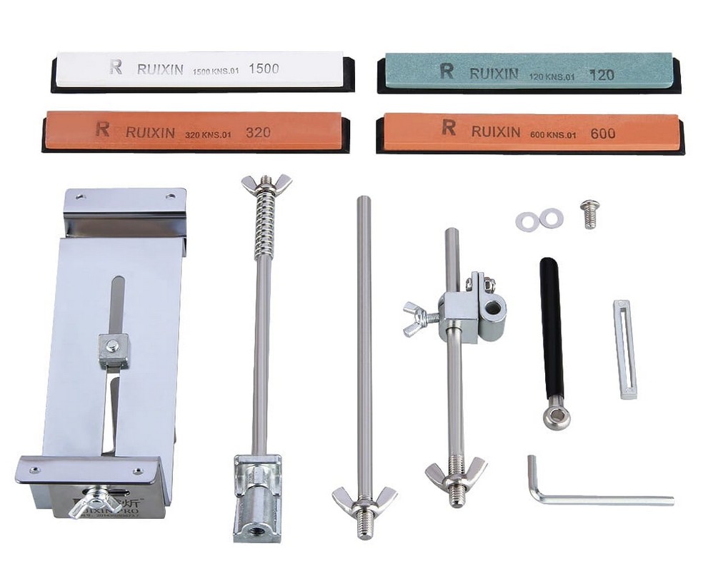 Ostrzalka_Ruixin_Pro III RUX3_cztery_kamienie_gradacja_120_320_600_1500_lentus_militaria