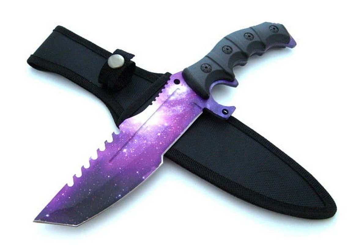 Potezny-Noz-Taktyczny-HUNTSMAN-N-316B-zdobiony-galaktyka-kosmos-surwiwal-pokrowiec