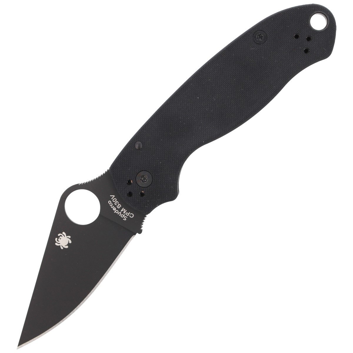 NOZ_SPYDERCO_PARA_3_G-10_BLACK _BLACK_BLADE_PLAIN_C223GPBK_lentus_militaria