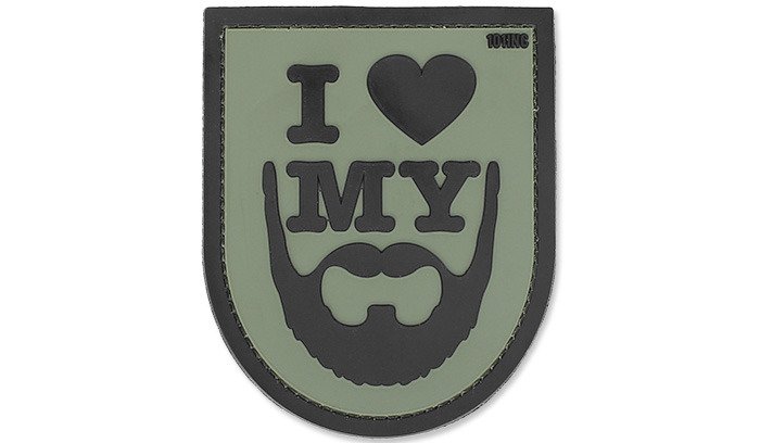 101-Inc-Naszywka-3D-I-Love-My-Beard-Zielony